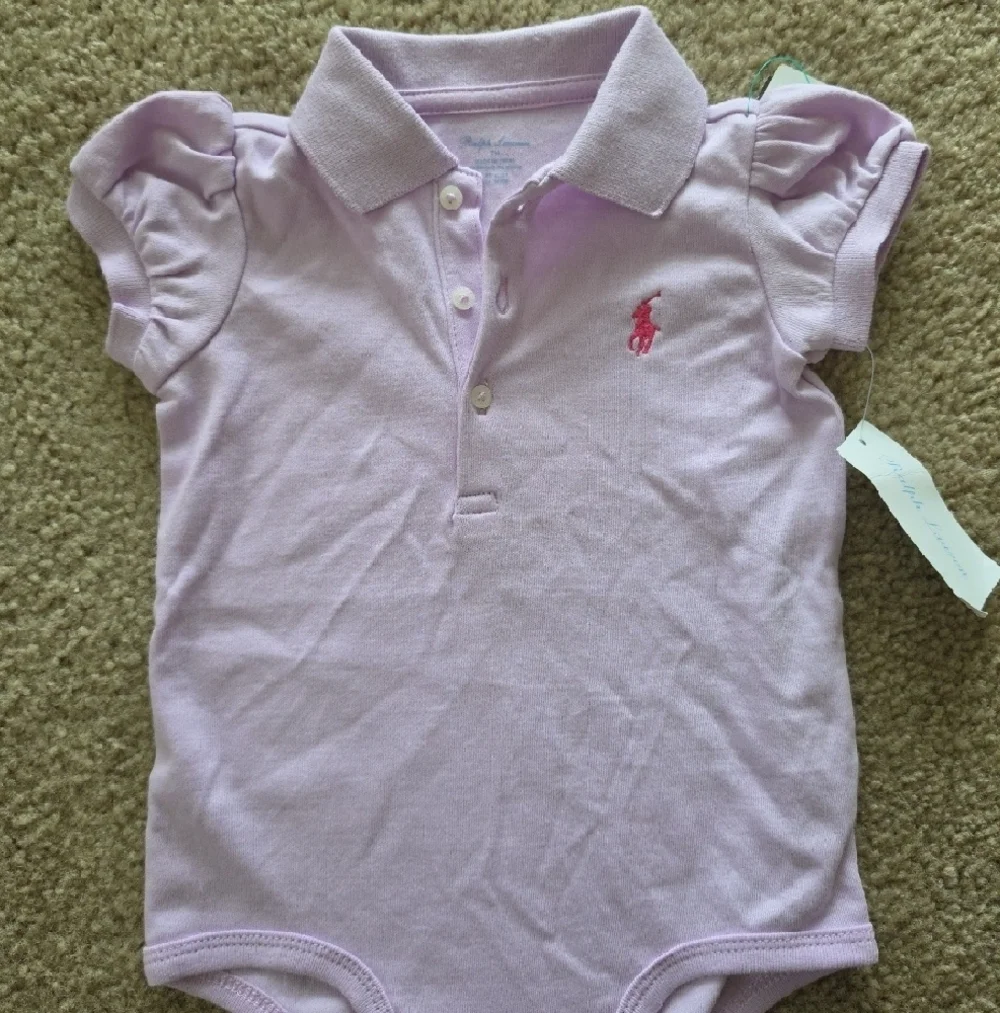 Ralph Lauren Polo Onesie Light Purple 9M